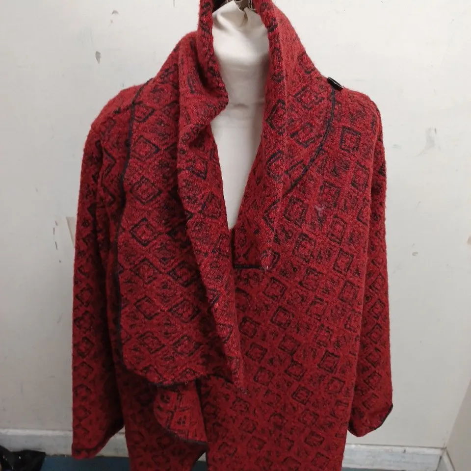 JOE BROWNS RED PRINTED COAT - 10