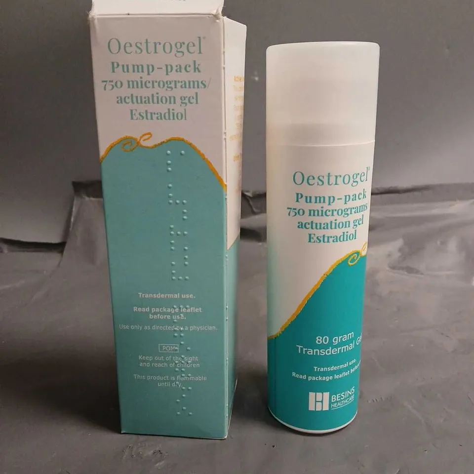 BOXED OESTROGEL PUMP-PACK 750 MICROGRAMS TRANSDERMAL GEL 80G