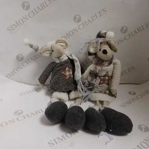 BOXED SET OF 2 SITTING MICE DΓCOR 50CM