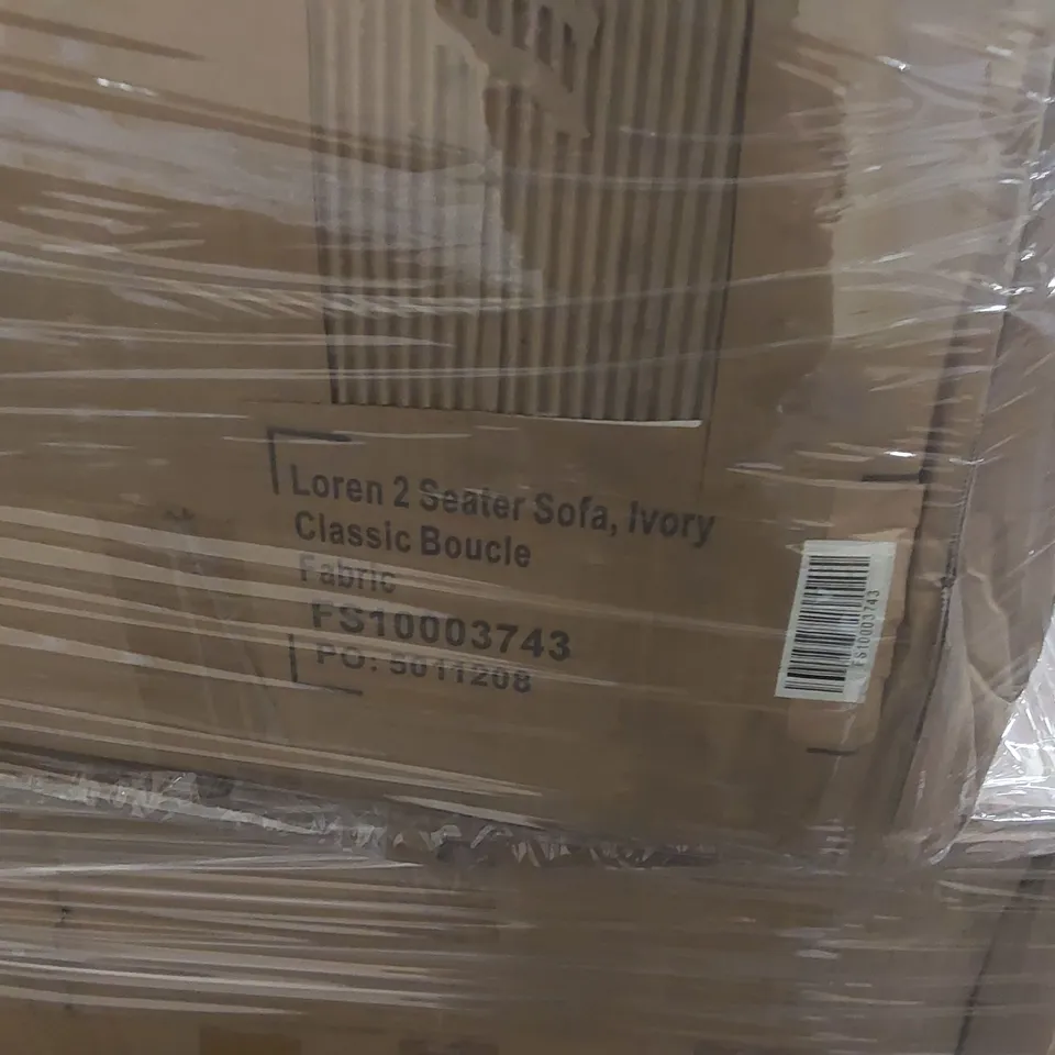 PALLET CONTAINING A LARGE QUANTITY OF ASSORTED SOFA PARTS ECT