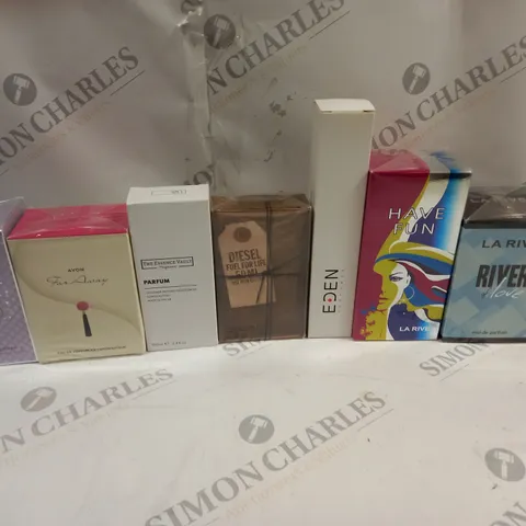 LOT OF 10 ASSORTED FRAGRENCES TO INCLUDE LA RIVE, EDEN, AVON, AND THE ESSENCE VAULT ETC.