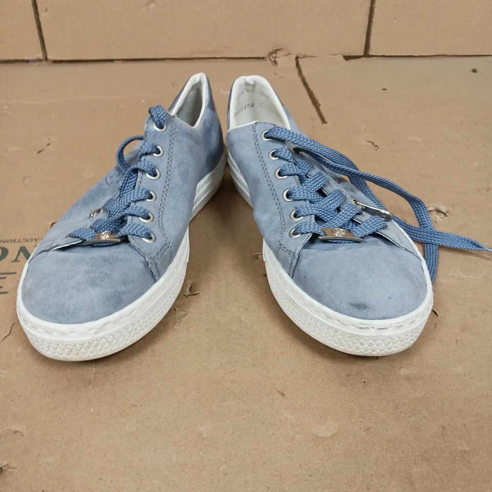 RIEKER SIDE ZIP TRAINERS BLUE SIZE 6.5