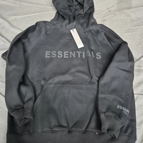 ESSENTIALS FEAR OF GOD HOODIE β BLACK β SIZE S