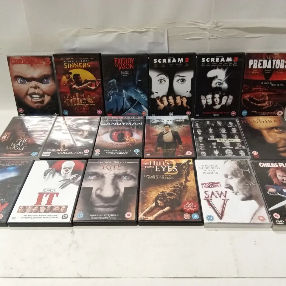 APPROXIMATELY 18 ASSORTED DVDS AND FILMS