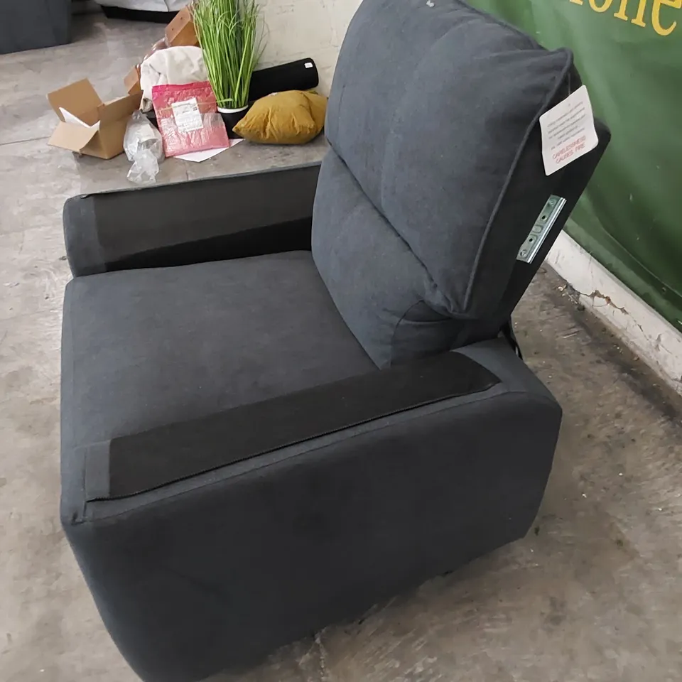 DESIGNER MANUAL RECLINER FABRIC UPHOLSTERED ARMCHAIR 