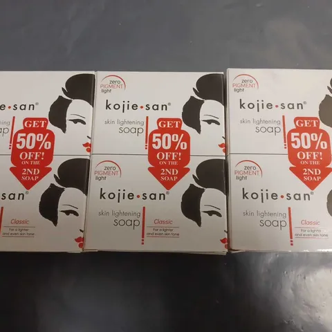 LOT OF 3 2-PACKS OF KOJIE-SAN SKIN LIGHTENING SOAPS