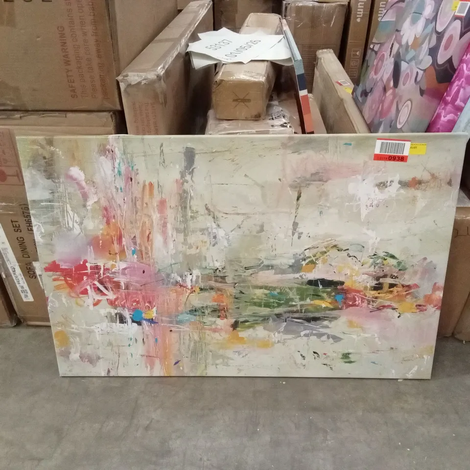 COLOURFUL MODERN PAINT PRINT ON CANVAS