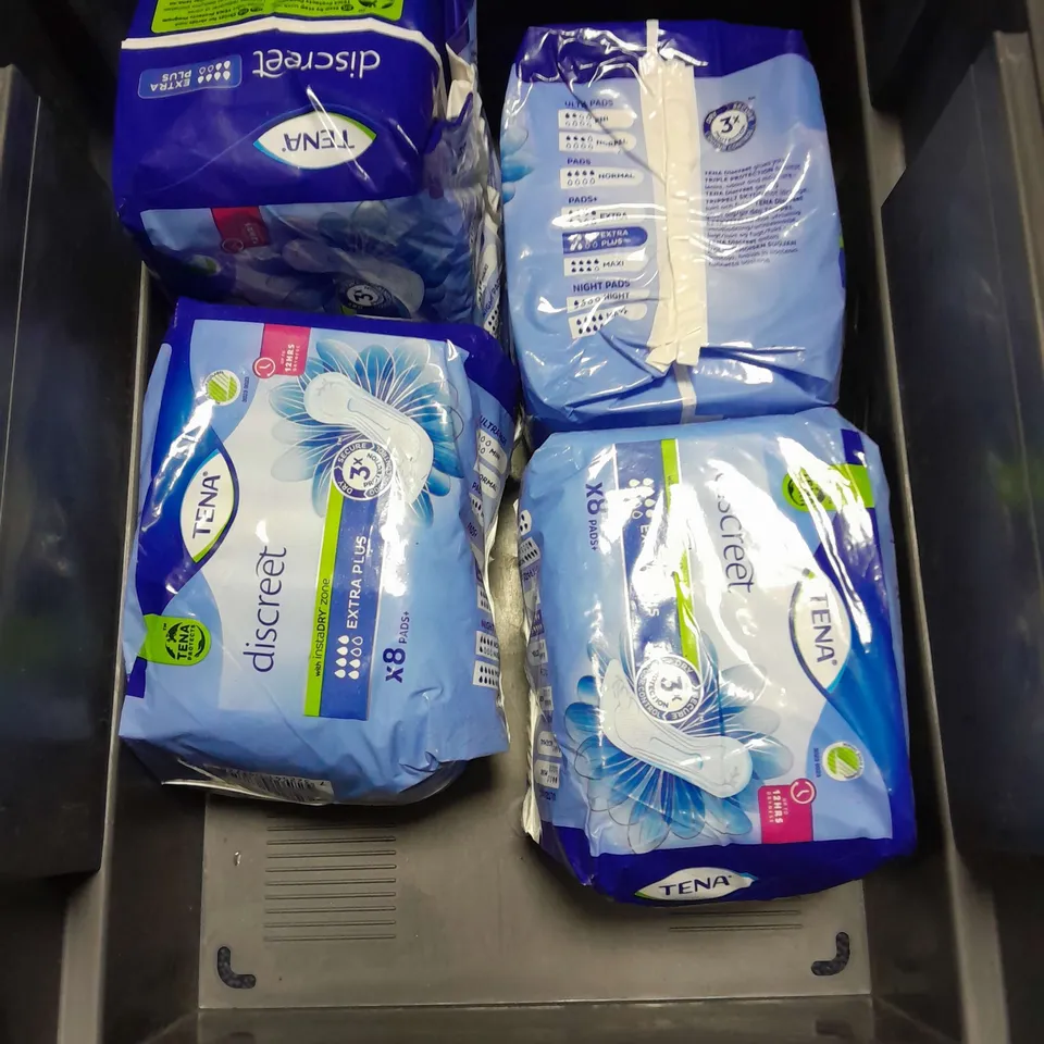 TOTE OF ASSORTED SANITARY PADS 