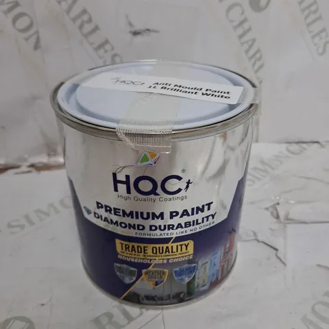BOXED HQC ANTI MOULD PAINT - 1L BRILLIANT WHITE - COLLECTION ONLY