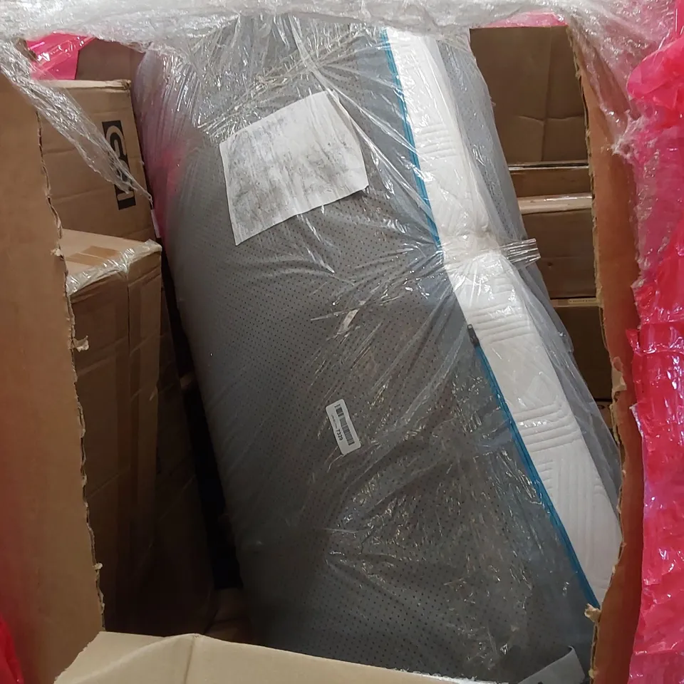 PALLET OF ASSORTED HOUSEHOLD ITEMS AND CONSUMER PRODUCTS. INCLUDES; BABY PLAYPENS, BOXED FURNITURE 