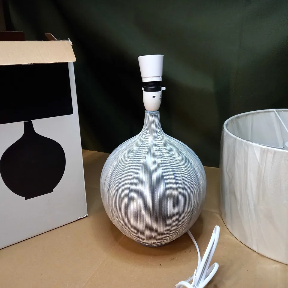 BOXED JOHN LEWIS CERAMIC EBONY TABLE LAMP