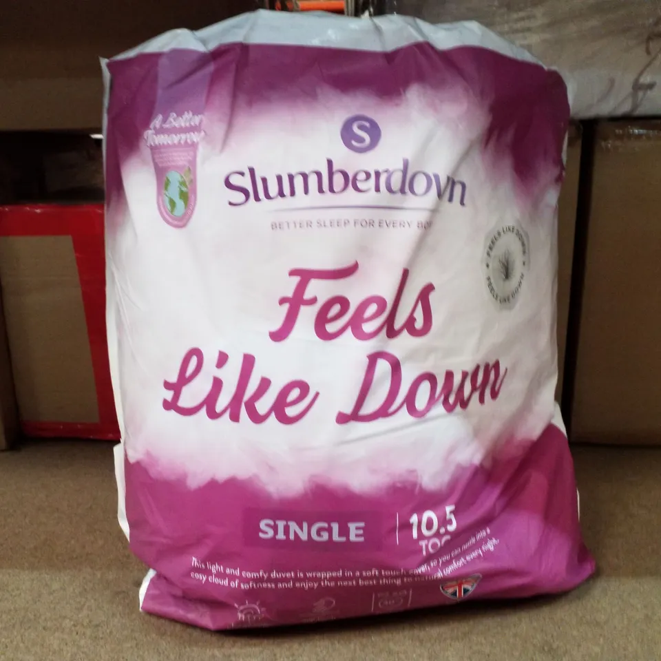 FEELS LIKE DOWN 10.5 TOG ALL YEAR ROUND EMBOSSED COVER MACHINE WASHABLE DUVET