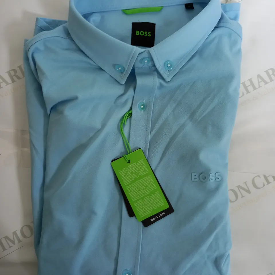HUGO BOSS REGULAR FIT STRETCH SHIRT IN SKY BLUE - MEDIUM