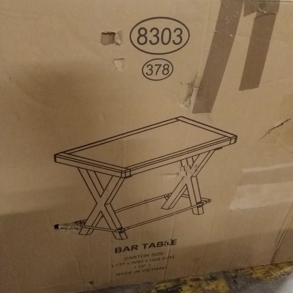BOXED BAR TABLE (1 BOX)