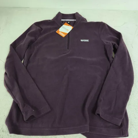 REGATTA WOMEN'S SWEETHART LIGHTWEIGHT HALF-ZIP FLEECE IN DEEP PLUM - UK 12