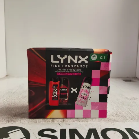 LYNX FINE FRAGRANCE DUO CHERRY SPRITZ GIFT SET – BODY WASH & FRAGRANCE SPRAY