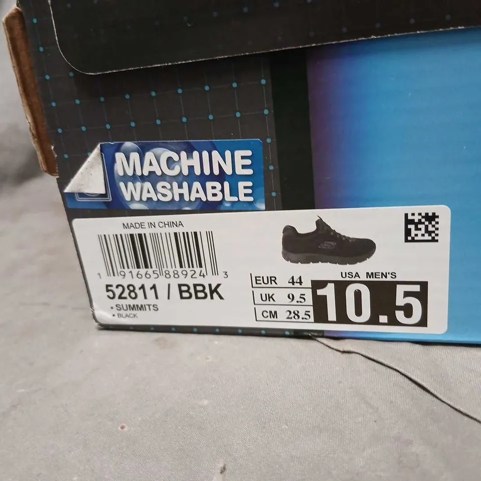 SKECHERS SUMMIT SPORT MEMORY FOAM TRAINERS - BLACK, UK 9.5 (US 10.5)