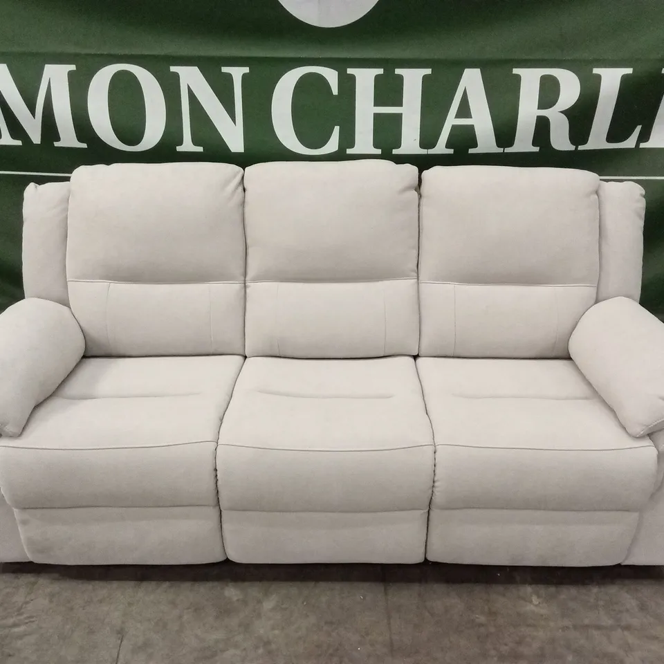 ALBION CHENILLE 3 SEATER HIGH BACK MANUAL RECLINER SOFA RRP £679