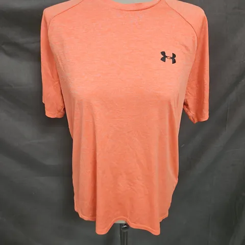 UNDER ARMOUR THE TECH TEE IN ORANGE SIZE M