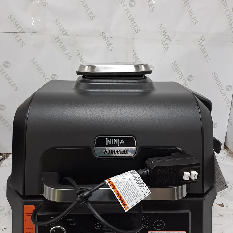 NINJA WOOD FIRE PRO XL ELECTRIC BBQ GRILL,SMART COOK SYSTEM BUILT IN THERMOMETER 