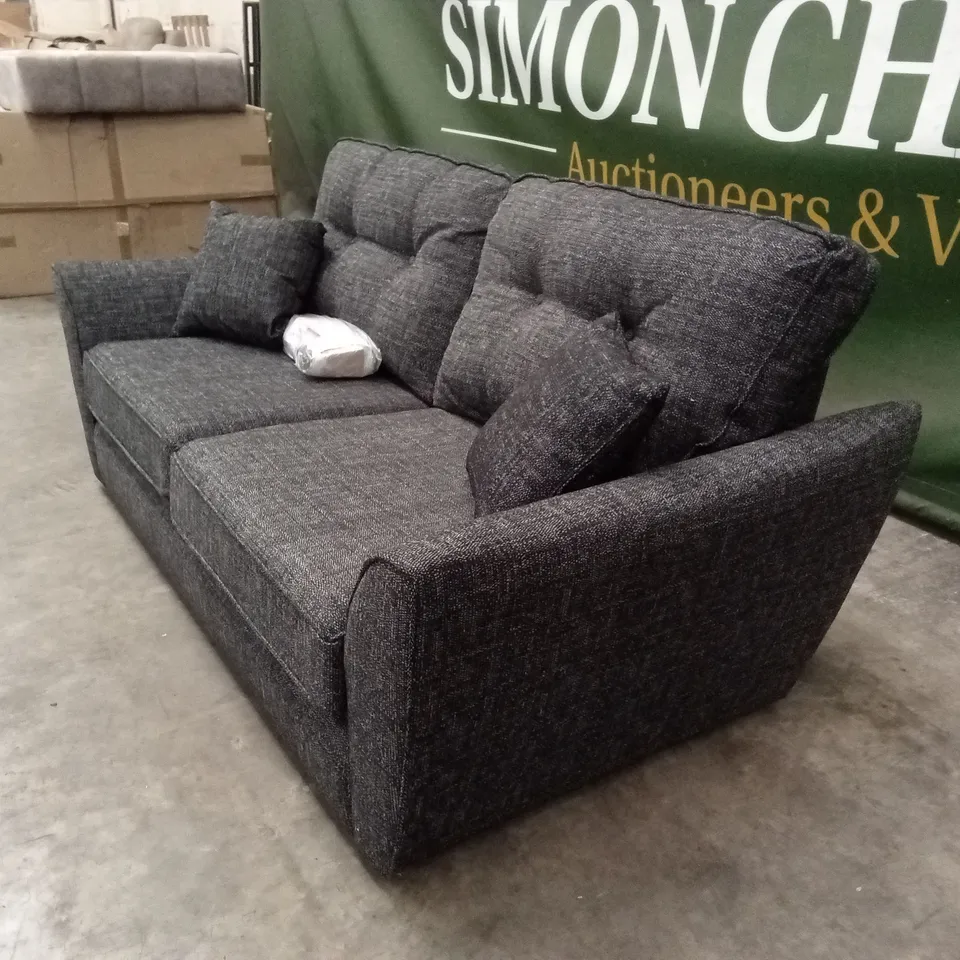 HALSTOW 2 SEATER FABRIC SOFA - CHARCOAL RRP £799