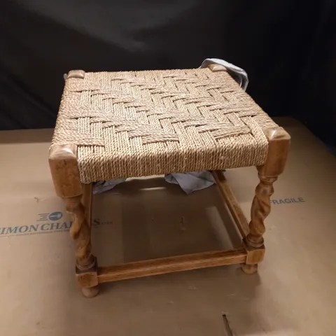 WOODEN DECORATIVE MID-CENTURY STOOL