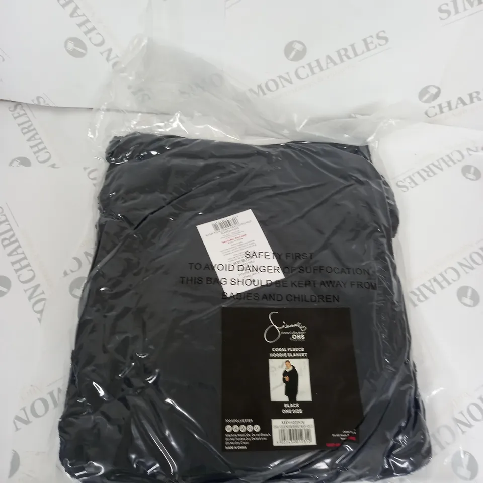 CORAL FLEECE HOODIE BLANKET - ONE SIZE