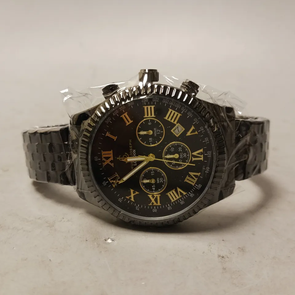 BOXED SAMUEL JOSEPH LIMITED EDITION SPEED EXQUISITE BLACK DESIGNER MENS WATCH