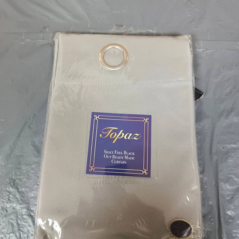 TOPAZ LUXE HOME COLLECTION SILKY FEEL BLACK OUT CURTAINS - 46 X 54"