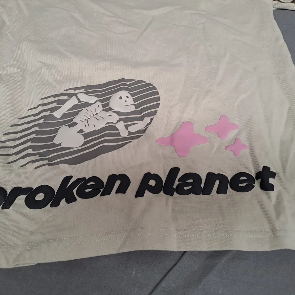 BROKEN PLANET BEIGE T-SHIRT - XS