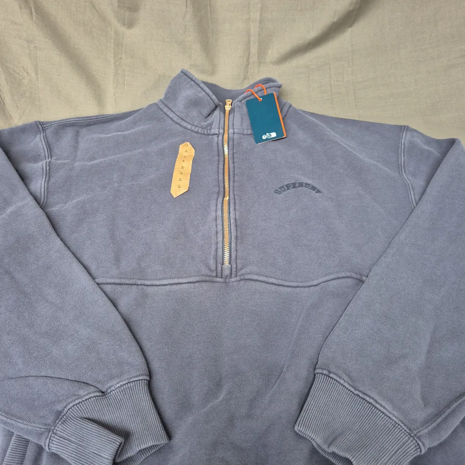 SUPERDRY 1/4 ZIP TOP SIZE L