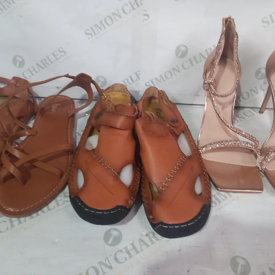 BOX OF APPROXIMATELY 20 ASSORTED PAIRS OF SHOES IN VARIOUS STYLES & SIZES TO INCLUDE TRUFFLE COLLECTION, FASHION, BODEN, ETC