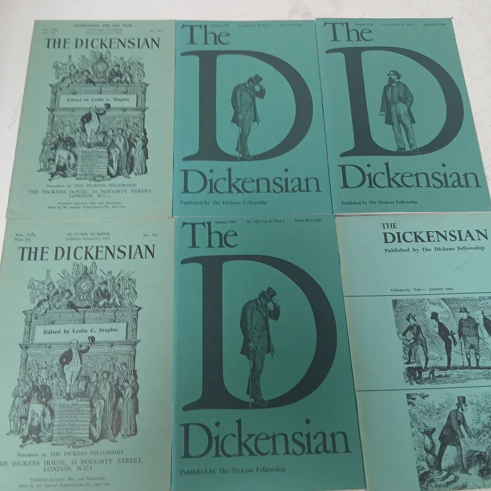 THE DICKENSIAN – SET OF 16 ISSUES, THE DICKENS FELLOWSHIP MAGAZINE (GREEN COVERS)