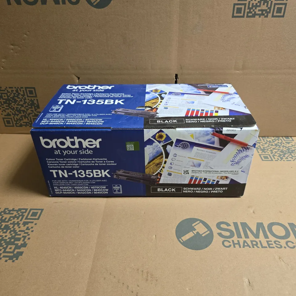 4 X BOXED BROTHER TN-135BK TONER CARTRIDGES 