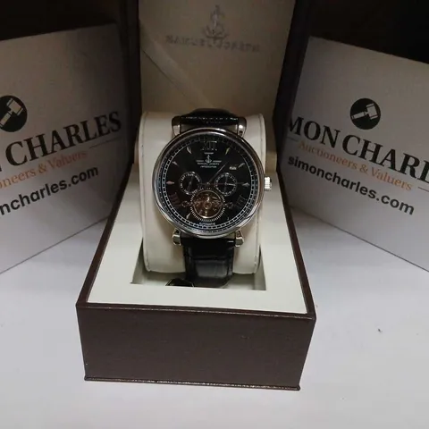 SAMUEL JOSEPH AUTOMATIC LIMITED EDITION SILVER BLACK WRISTWATCH