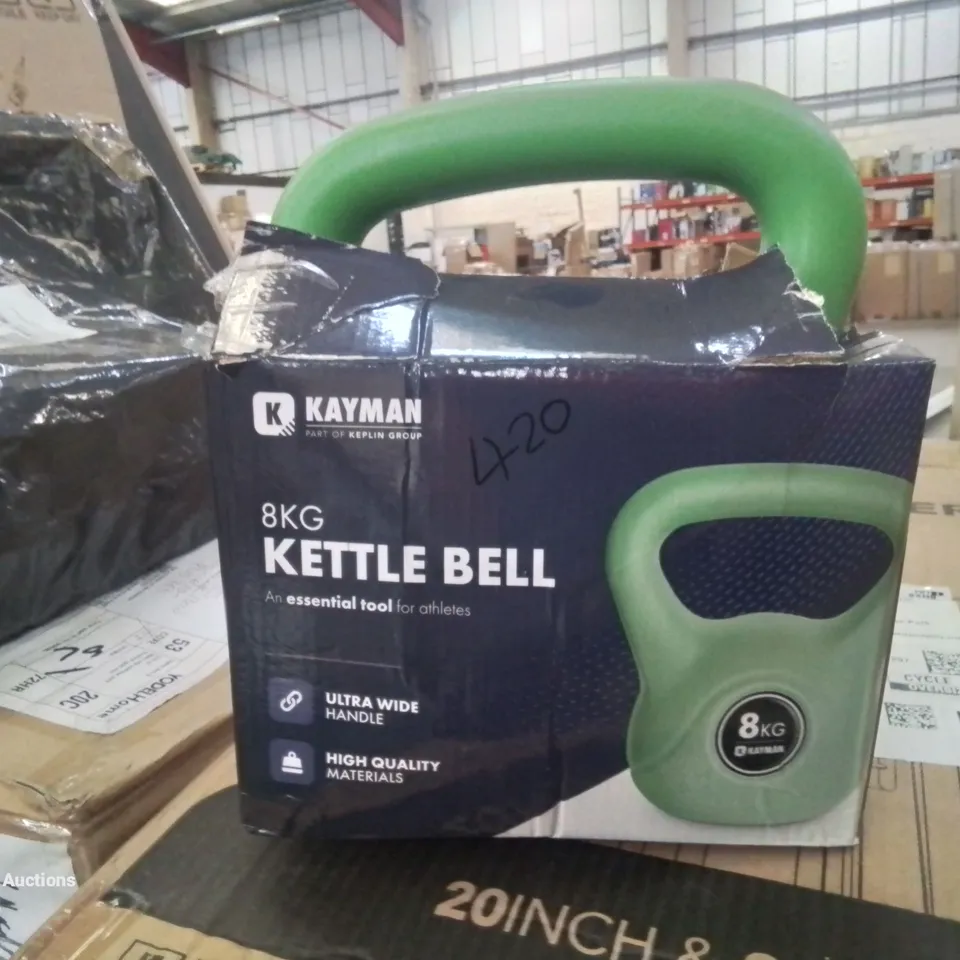 BOXED KAYMAN 8KG KETTLE BELL.