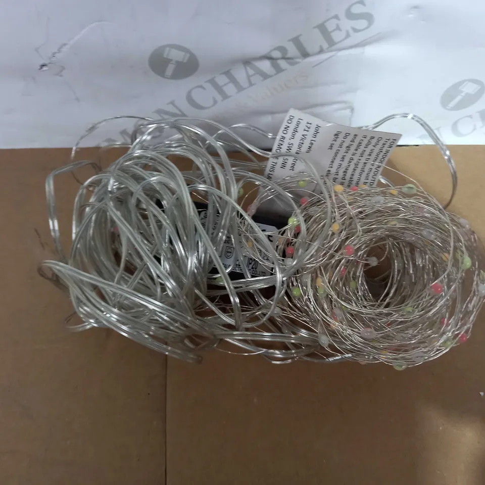 JOHN LEWIS WIRE LIGHTS WITH TIMER, 320 MULTICOLOURED LEDS