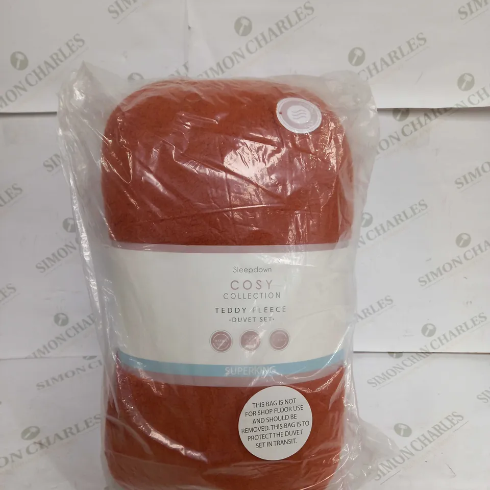 SLEEP DOWN COSY TEDDY FLEECE DUVET SET - SUPER KING