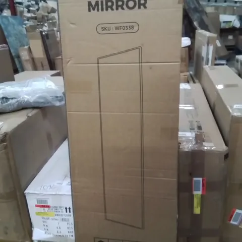 BOXED MODERN SLIM FRAME FULL LENGTH WALL MIRROR