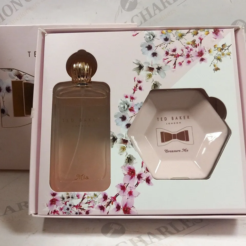 BOXED TED BAKER LONDON MIA EAU DE TOILETTE 100ML AND TRINKET DISH