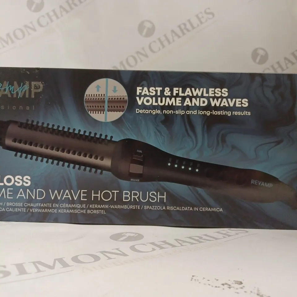 BOXED REVAMP PROGLOSS VOLUME AND WAVE HOT BRUSH