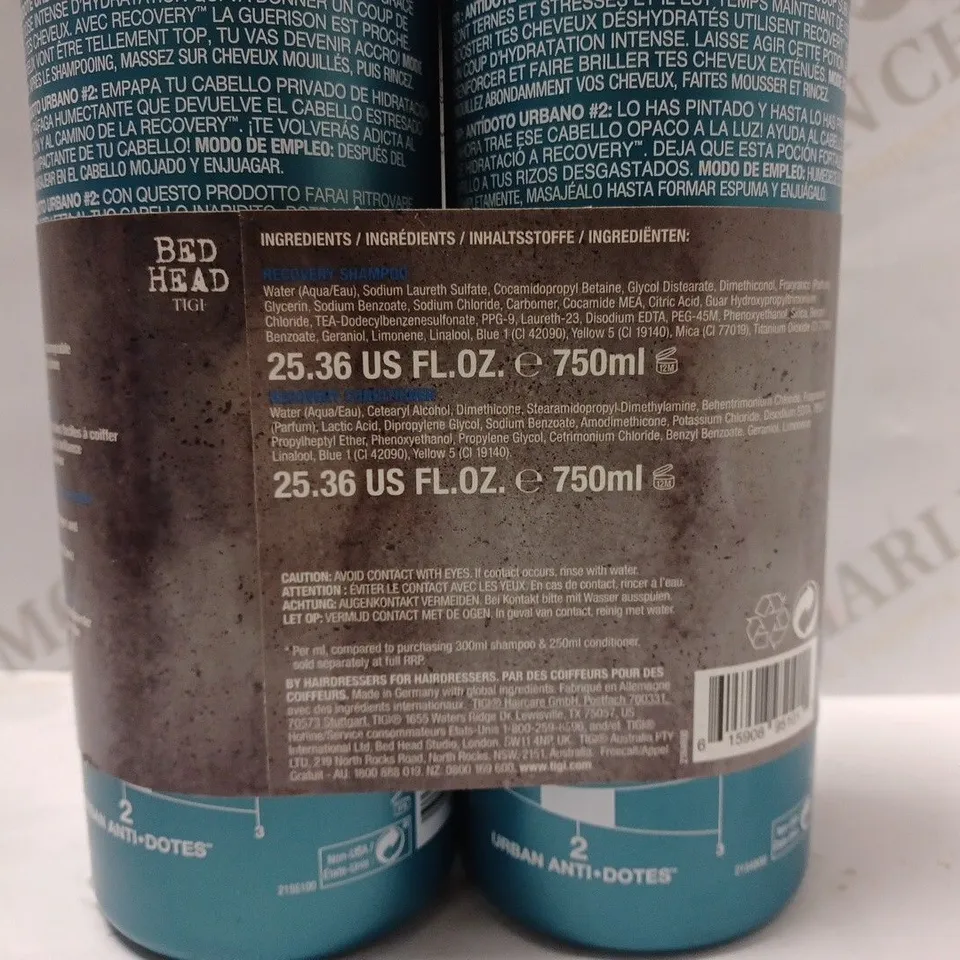 TIGI BED HEAD URBAN ANTIDOTES RECOVERY DUO ( 2 X 750ML)