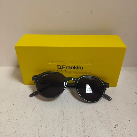 BOXED D.FRANKLIN ULTRA LIGHT S ROUND CRYSTAL/GREY SUNGLASSES