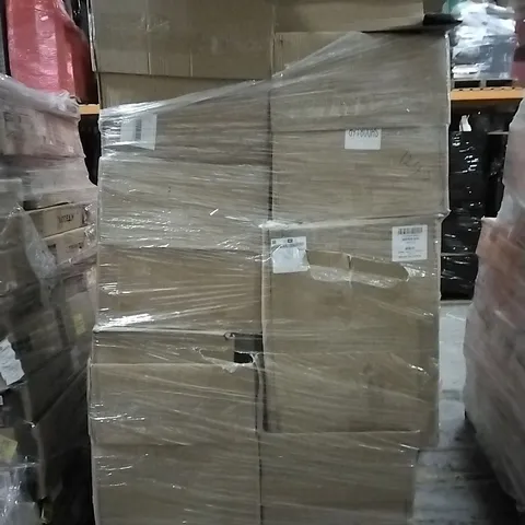 PALLET OF HOUSEHOLD ITEMS TO INCLUDE HALLOWEEN WREATHS, MAILBOX,CORNER BRACKET AND OTHER ASSORTED ITEMS...