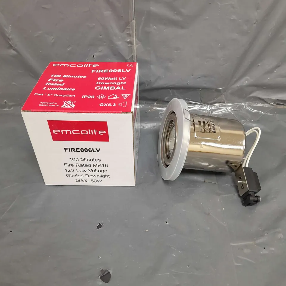 PALLET OF APPROX 300 EMCOLITE GIMBAL DOWNLIGHTS IN SILVER FIRE006LV - COLLECTION ONLY