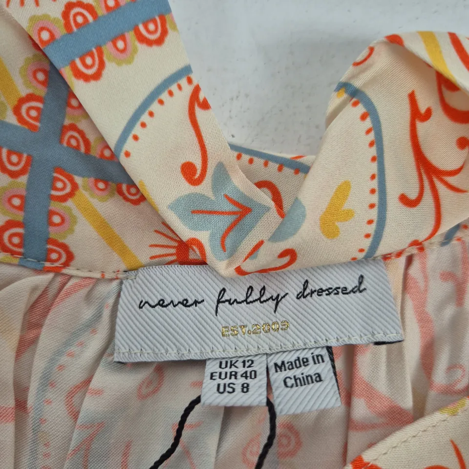 NEVER FULLY DRESSED LILY TOP IN DOLCE VITA PRINT – UK 12