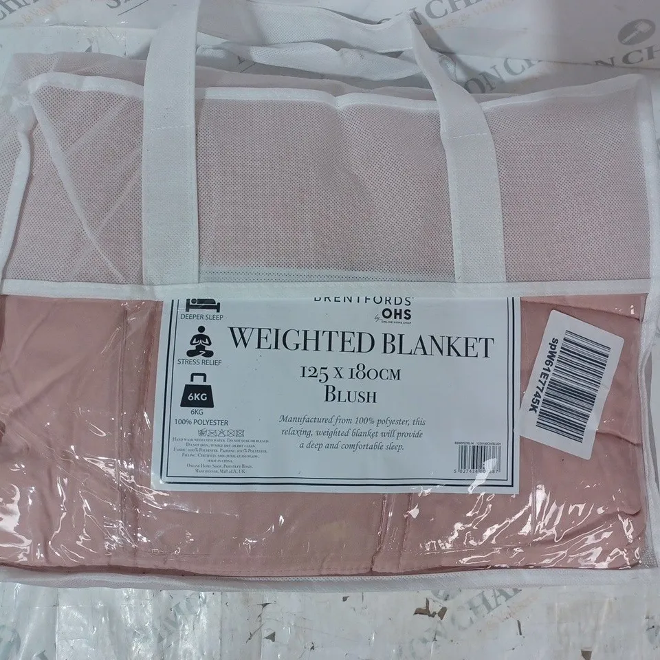 BRENTFORD WEIGHTED BLANKET IN BLUSH (125 X 180 CM)