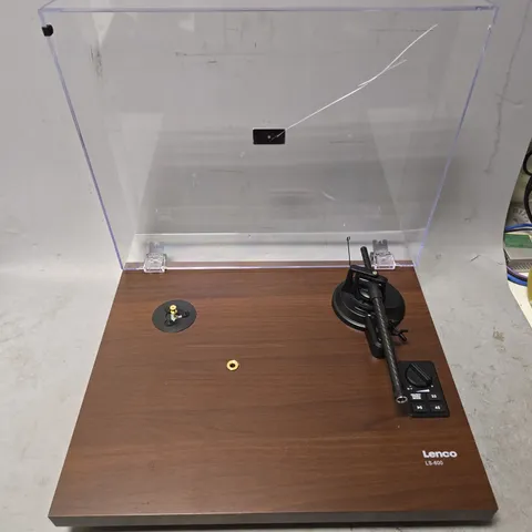 BOXED LENCO LS-600WA TURNTABLE WITH BUILT IN AMPLIFIER
