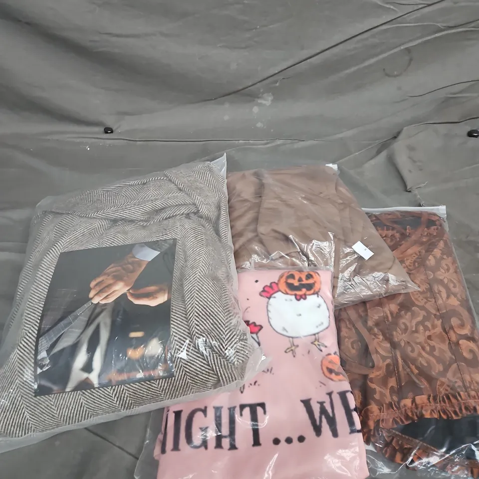 APPROXIMATELY 20 ASSORTED CLOTHING PRODUCTS IN VARIOUS STYLES & SIZES TO INCLUDE JACKETS, T-SHIRTS, DRESSES ETC