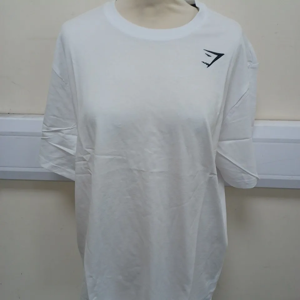 GYMSHARK TRAINING T-SHIRT IN WHITE SIZE L